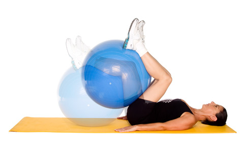 yoga ball exercises for lower abs