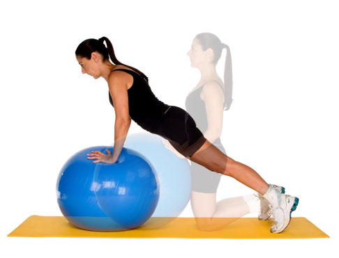 iposture Posture for Life Plank on the Ball Extended Arm Plank