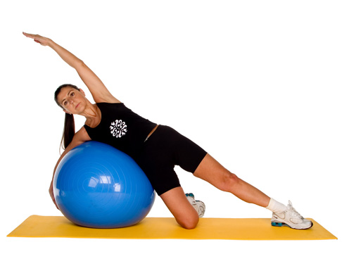  Posture for Life - Plank on the Ball - Overhead Stretch,  Kneeling