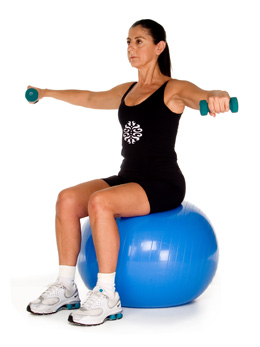 seated stability ball exercises